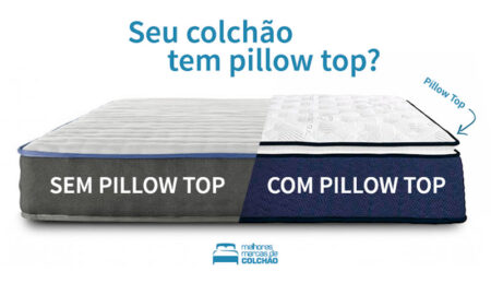Comparativo entre colchão sem pillow top e colchão com pillow top